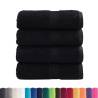 Premium SOLUND Guest Towels Set - 4 Black Towels 30x50 cm