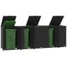  Wheelie Bin Storage for 5 Bins Black 345x79x117 cm Steel Colour black Number of bins 5 