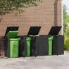 Wheelie Bin Storage for 5 Bins - Black Steel | HipoMarket