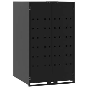 Wheelie Bin Storage for 5 Bins - Black Steel | HipoMarket