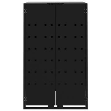 Wheelie Bin Storage for 5 Bins - Black Steel | HipoMarket