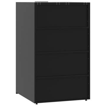 Wheelie Bin Storage for 5 Bins - Black Steel | HipoMarket