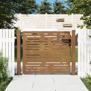 Garden Gate 105x80 cm - Corten Steel Square Design