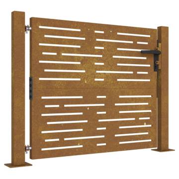 Garden Gate 105x80 cm - Corten Steel Square Design