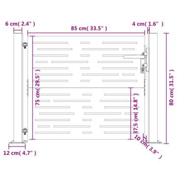 Garden Gate 105x80 cm - Corten Steel Square Design