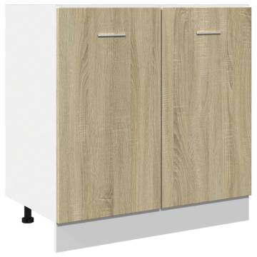 Sonoma Oak Bottom Cabinet - 80x46x81.5 cm | HipoMarket