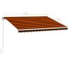 Manual Retractable Awning 400x300 cm - Orange & Brown