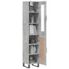 Stylish Highboard Concrete Grey - 34.5x34x180 cm | Hipomarket