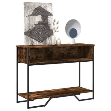 Stylish Smoked Oak Console Table - 100x35x74.5 cm