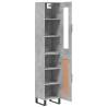 Stylish Highboard Concrete Grey - 34.5x34x180 cm | Hipomarket