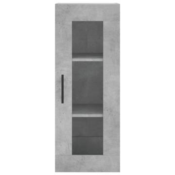 Stylish Highboard Concrete Grey - 34.5x34x180 cm | Hipomarket