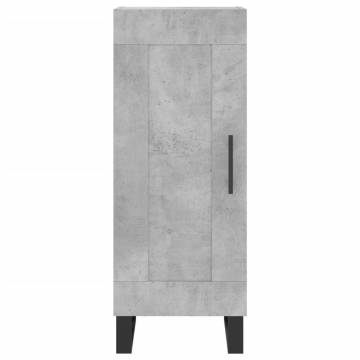 Stylish Highboard Concrete Grey - 34.5x34x180 cm | Hipomarket