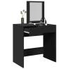  Dressing Table with Mirror Black 73x46.5x120 cm Colour black Quantity in Package 1 