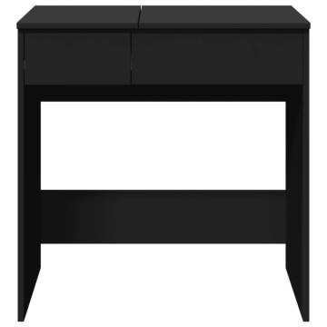 Elegant Black Dressing Table with Mirror - 73x46.5x120 cm