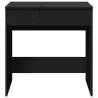 Elegant Black Dressing Table with Mirror - 73x46.5x120 cm