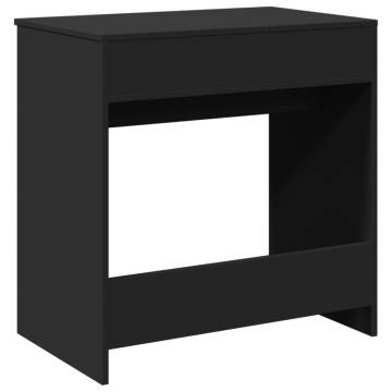 Elegant Black Dressing Table with Mirror - 73x46.5x120 cm