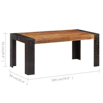 Solid Mango Wood Dining Table - 180x90 cm | HipoMarket