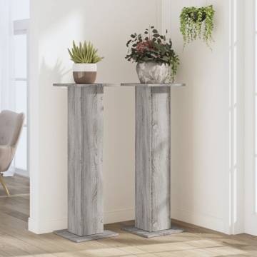 Plant Stands 2 pcs Grey Sonoma - 30x30x95 cm | HipoMarket