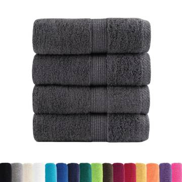 Premium Guest Towels SOLUND | 4pcs Anthracite 30x50cm 600gsm