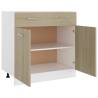 Sonoma Oak Drawer Bottom Cabinet - 80x46x81.5 cm