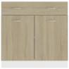 Sonoma Oak Drawer Bottom Cabinet - 80x46x81.5 cm