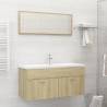  Bathroom Furniture Set Sonoma Oak Engineered Wood Colour sonoma oak Size 100 x 38.5 x 46 cm Number of 1 Number of Pieces 