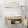 Stylish Sonoma Oak Bathroom Furniture Set - Hipomarket UK