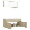 Stylish Sonoma Oak Bathroom Furniture Set - Hipomarket UK