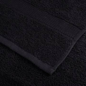 Premium Sauna Towels SOLUND - 4 pcs Black 80x200 cm | HipoMarket