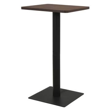 Elegant Bistro Table Dark Ash 50x50x107 cm - Hipo Market