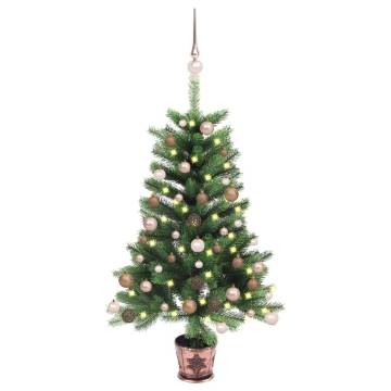 Pre-lit Christmas Tree with Ball Set - 65 cm Green