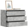  Corner Chest of Drawers Concrete Grey 80x41x58 cm Engineered Wood Colour concrete grey Size 80 x 41 x 58 cm Quantity in Package 1 