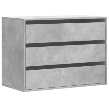 Corner Chest of Drawers - Concrete Grey | 80x41x58 cm