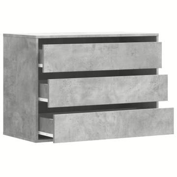 Corner Chest of Drawers - Concrete Grey | 80x41x58 cm