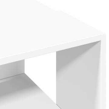 Stylish White Coffee Table - 89.5x48x30 cm Engineered Wood