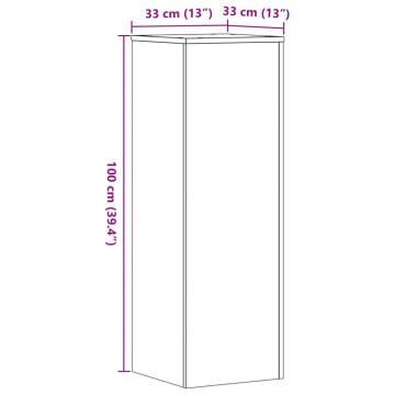 Plant Stands 2 pcs in Sonoma Oak - 33x33x100 cm | HipoMarket