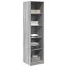 Stylish Grey Sonoma Wardrobe - 50x50x200 cm Engineered Wood