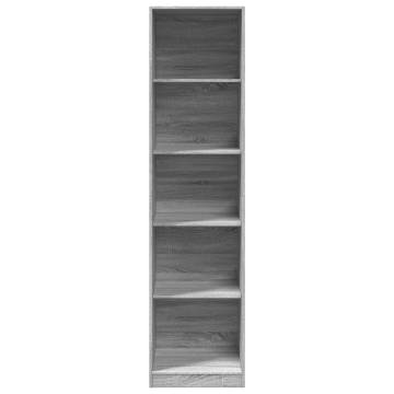 Stylish Grey Sonoma Wardrobe - 50x50x200 cm Engineered Wood