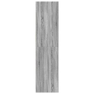 Stylish Grey Sonoma Wardrobe - 50x50x200 cm Engineered Wood