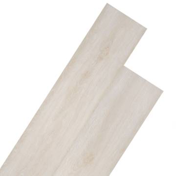 Non Self-adhesive PVC Flooring Planks - Oak Classic White 5.26 m²