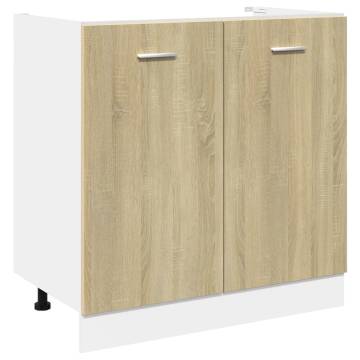 7 Piece Kitchen Cabinet Set - Sonoma Oak Engineered Wood