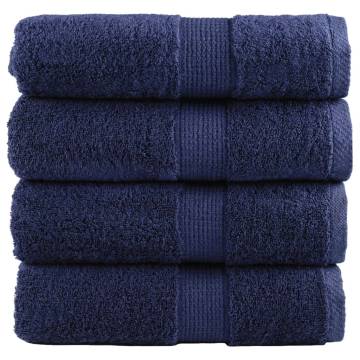 Premium Navy Blue Guest Towels SOLUND - 4pcs, 600gsm