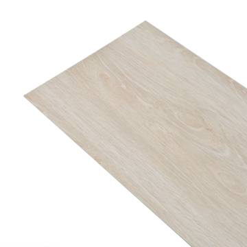 Non Self-adhesive PVC Flooring Planks - Oak Classic White 5.26 m²