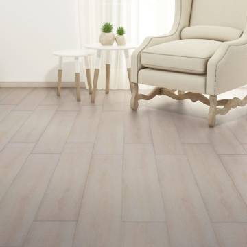 Non Self-adhesive PVC Flooring Planks - Oak Classic White 5.26 m²