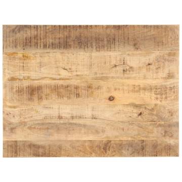 Table Top Solid Mango Wood 90x70 cm - Rustic Charm