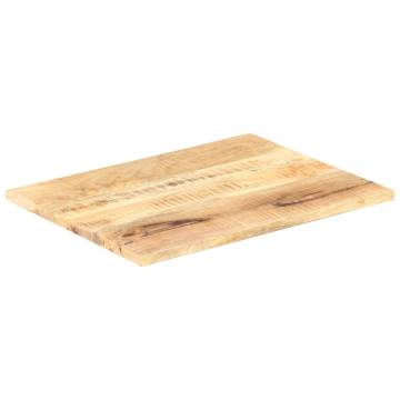 Table Top Solid Mango Wood 90x70 cm - Rustic Charm