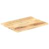 Table Top Solid Mango Wood 90x70 cm - Rustic Charm