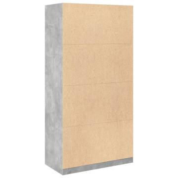 Wardrobe Concrete Grey 100x50x200 cm - Stylish Engineered Wood