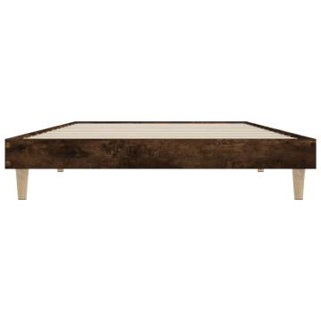 Smoked Oak Bed Frame 90x200 cm - Quality Engineered Wood