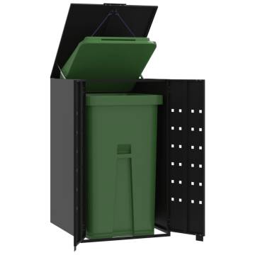 Durable Wheelie Bin Storage for Single Bin - Black Steel